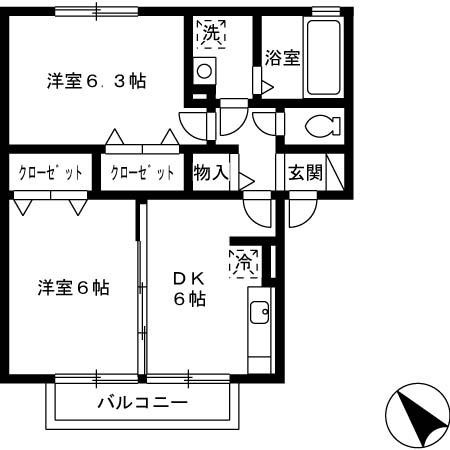 ロイヤルガーデン　A棟の間取り
