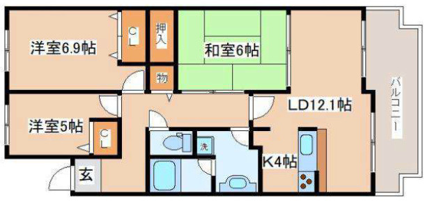 イーストスクエアⅠ番館の間取り