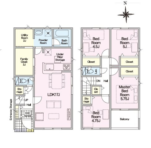 【間取り】 | 稲沢市下津町東国府9-1『仲介料無料』新築戸建て | 2号棟