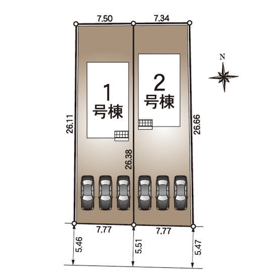 【区画図】 | 稲沢市下津町東国府9-1『仲介料無料』新築戸建て | 2号棟