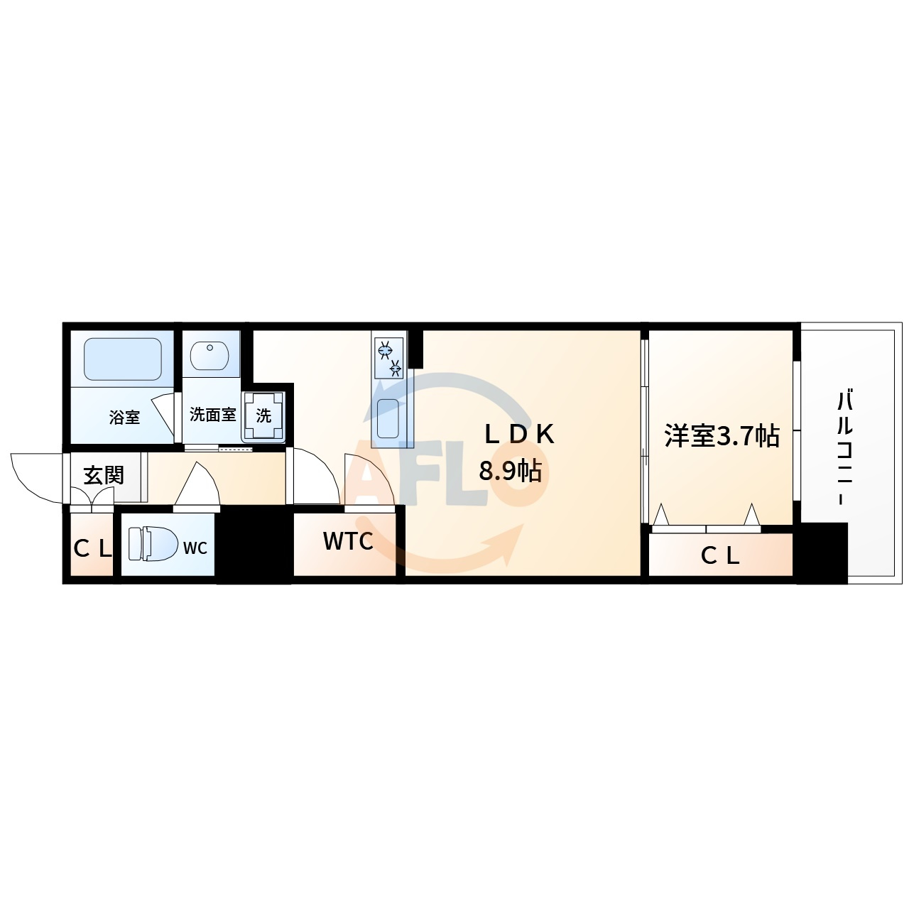 RJRプレシア南堀江の間取り|RJRプレシア南堀江　間取り