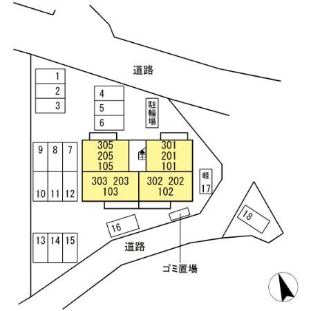 プラザ宮園の区画図