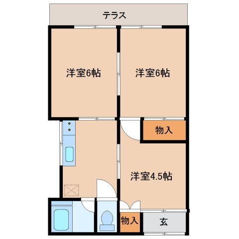 フラットハウスの間取り