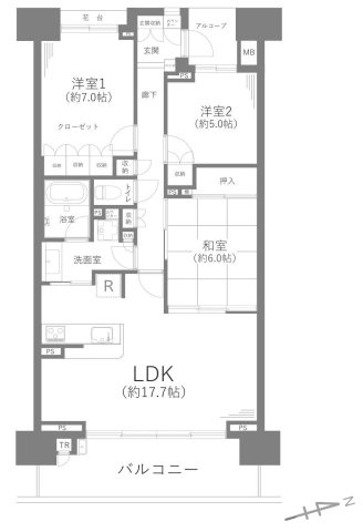 【間取り】 | フォートンヒルズD棟
