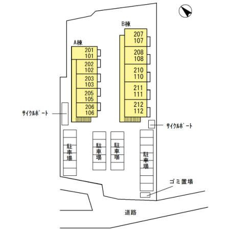 プログレスⅠ　B棟の区画図