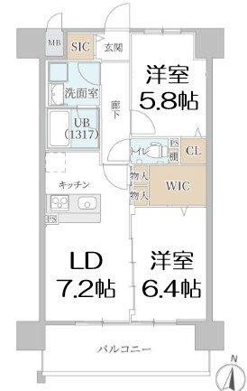 【間取り】 | ラフィネール大阪十三