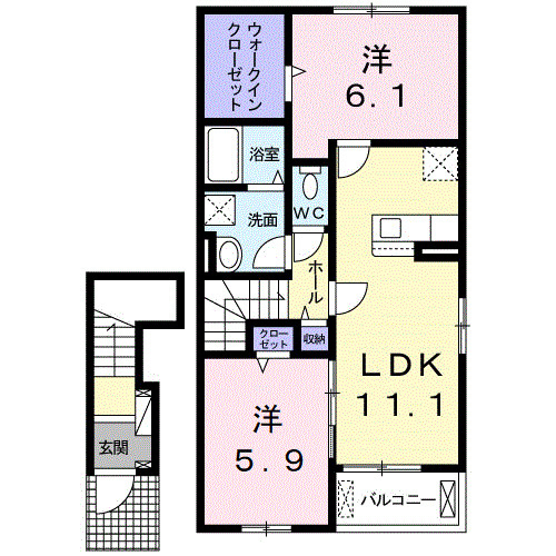 【間取り】 | ヴェールⅠ