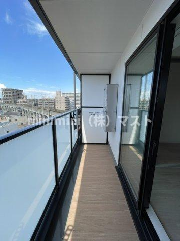 テラ北田辺のバルコニー