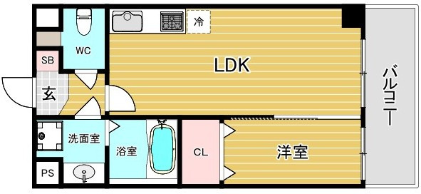 テラ北田辺の間取り