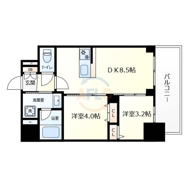 リヴェント難波ウエストの間取り|リヴェント難波ウエスト　間取り