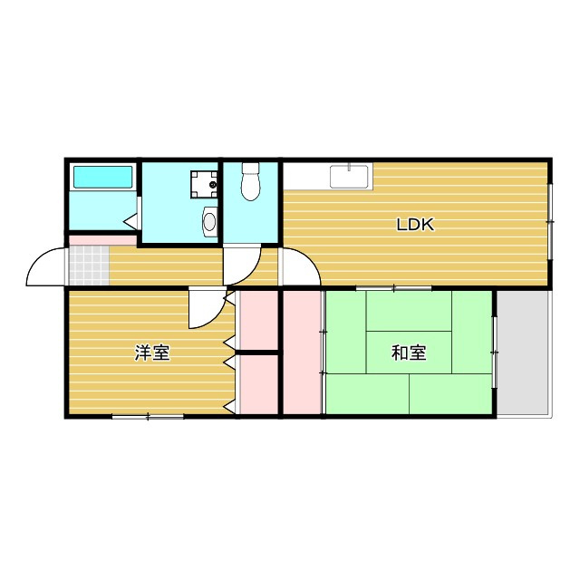 豊中市上野西２丁目の賃貸マンションの間取り