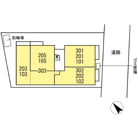 レーヴェ前原町の区画図