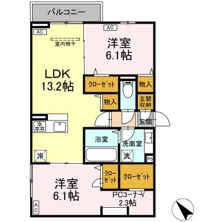レーヴェ前原町の間取り|お電話でお問合わせ頂けますと、よりスムーズにご対応出来ます♪