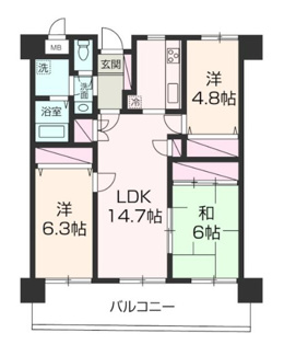 【間取り】 | カルム佐賀
