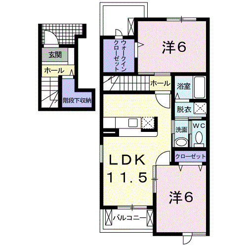 ポライトリーＡの間取り