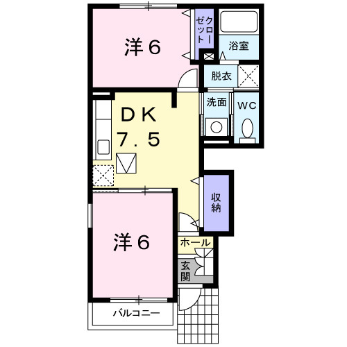 Ｏｃｅａｎ　Ｖｉｅｗ　Ｃの間取り