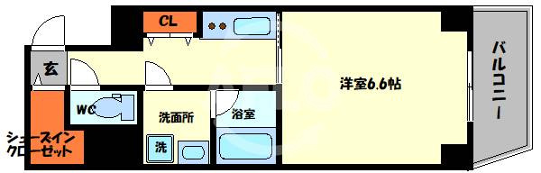 BLANC弁天町駅前の間取り|BLANC弁天町駅前（ブラン弁天町駅前）　間取り