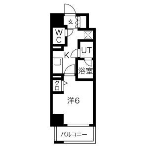 エスティライフ三宮東の間取り