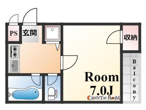 神戸市灘区大石南町１丁目の賃貸マンションの間取り