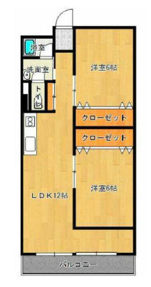 芦屋市大東町の賃貸マンションの間取り