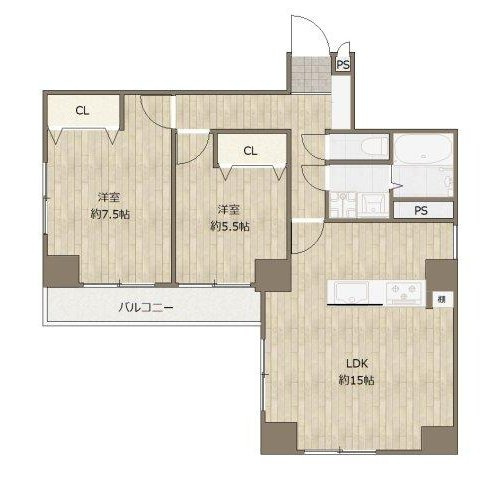 神戸市中央区生田町１丁目の賃貸マンションの間取り
