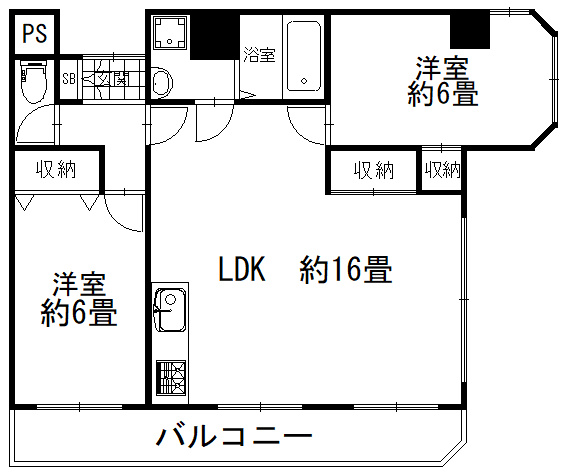 サンパレス２１御影山手の間取り