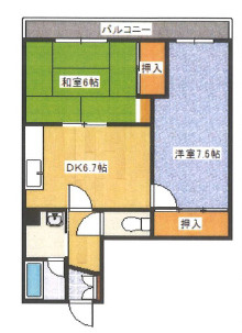 神戸市灘区八幡町１丁目の賃貸マンションの間取り