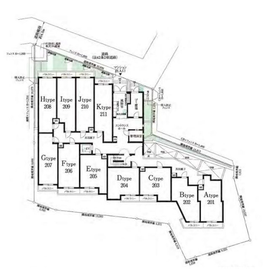 【区画図】 | プレール・ドゥーク方南町