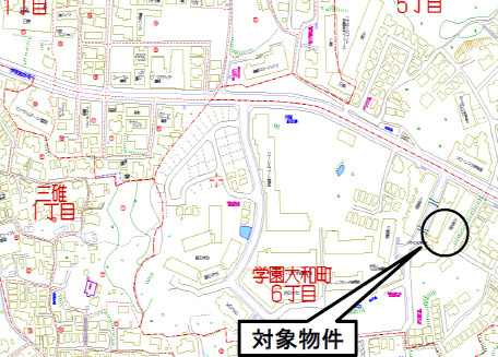 サザンヒルズ学園前の地図