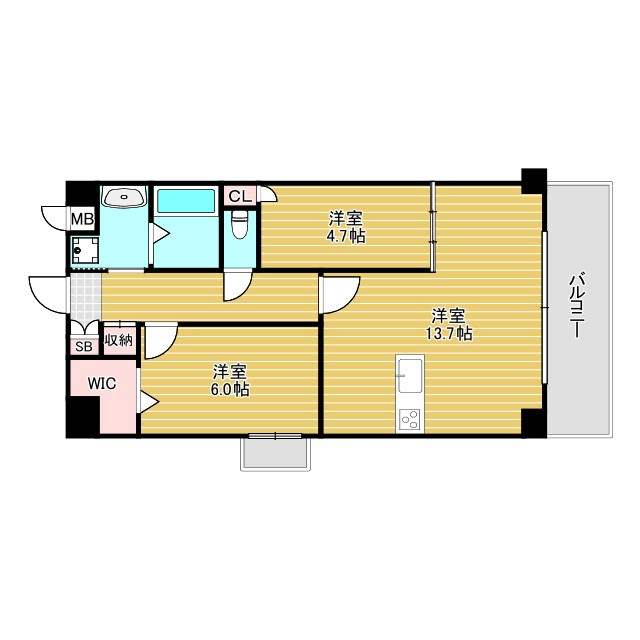 トリニティ豊中本町の間取り