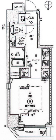 フェルクルールプレスト文京湯島の間取り