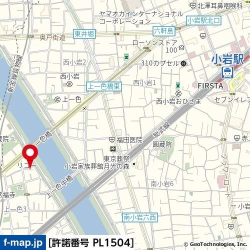 フォレストテラス小岩の地図