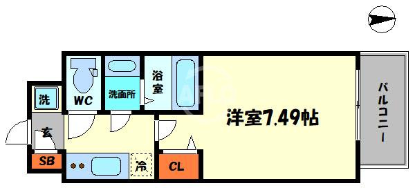 フォーリアライズ難波南レーヴの間取り|フォーリアライズ難波南レーヴ　間取り