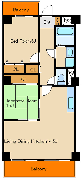 クレール松の内の間取り
