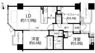 グランハイム町屋の間取り