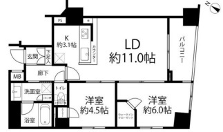 アスコットパーク日本橋水天宮の間取り