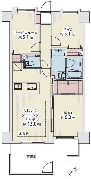 シティハイツ東京日本橋の間取り