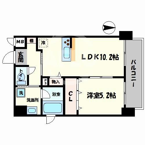 フェリーチェ難波の間取り|フェリーチェ難波　使い勝手の良い間取り