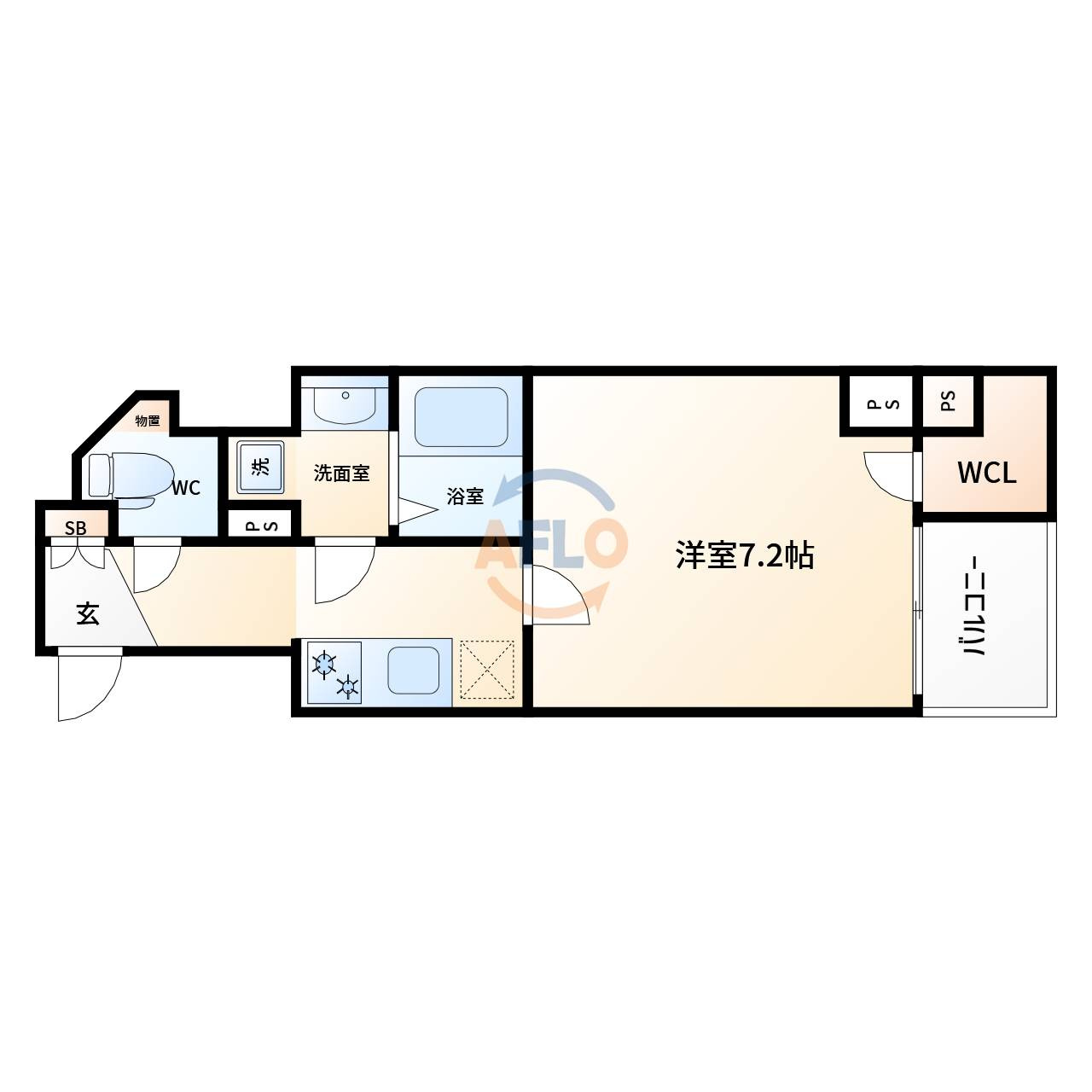 サムティ西長堀Ｒｉｖｅｒ　Ｆｒｏｎｔの間取り|サムティ西長堀リバーフロント　間取り