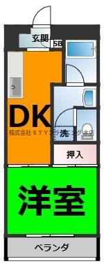 仲介手数料0円！第一下林ビルの間取り