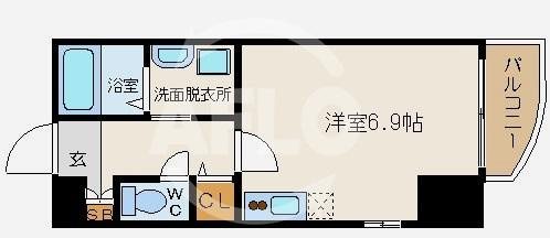 スワンズ難波パークビューの間取り|広々とした間取
