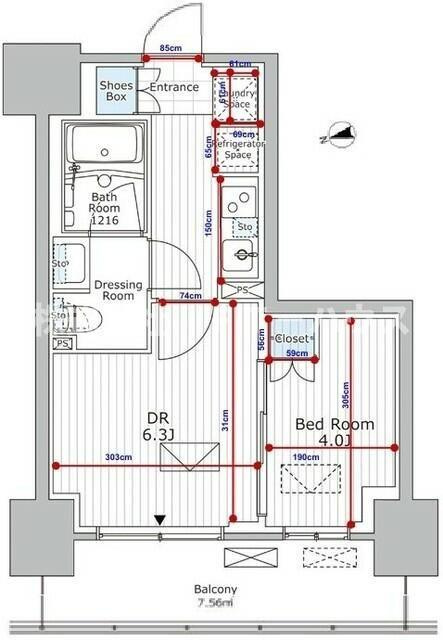 パークアクシス市川の間取り