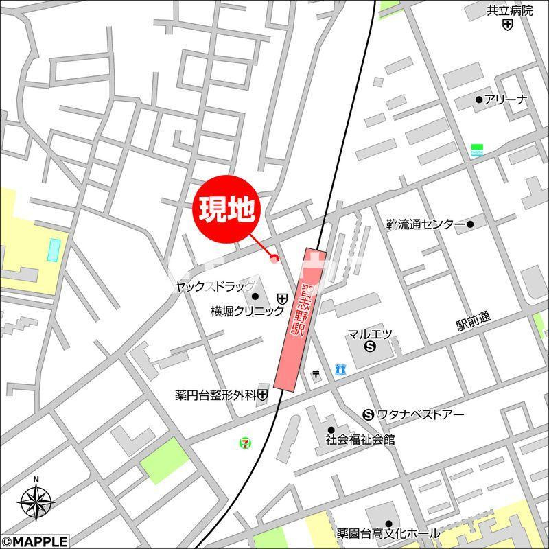 ミリアビタ習志野駅前の地図