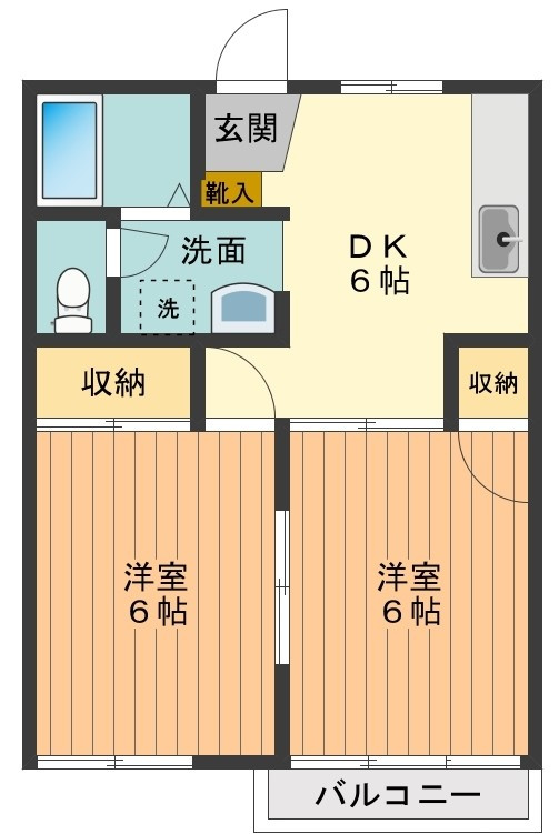 小平市鈴木町２丁目のアパートの間取り