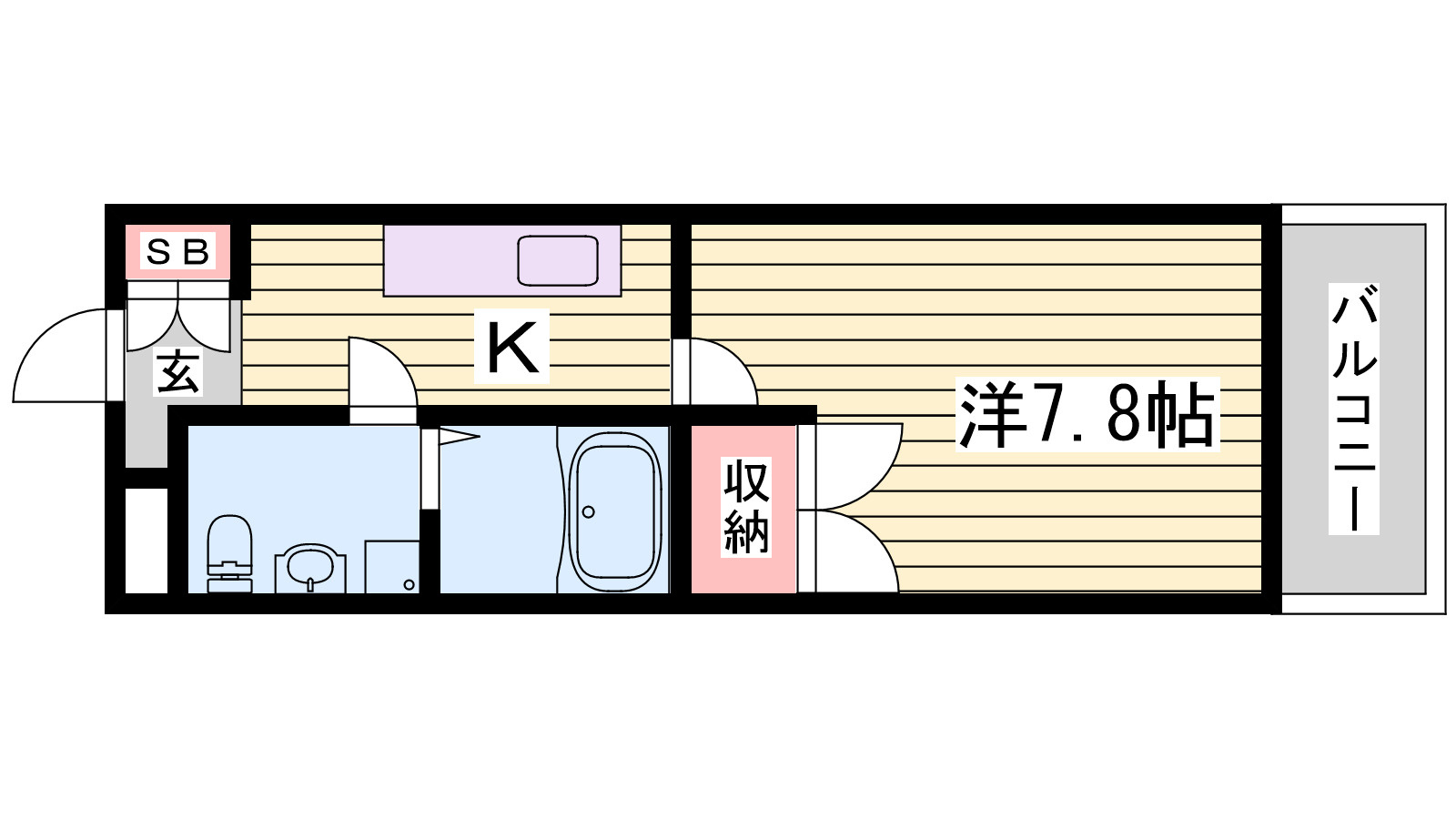 GLAハート飾磨A棟の間取り