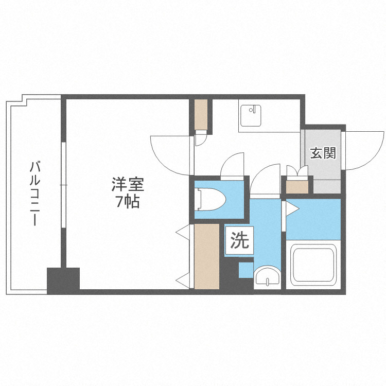 ミラージュパレス北梅田の間取り|ミラージュパレス北梅田　開放感のある間取り