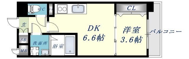 メルベージュ布施の間取り