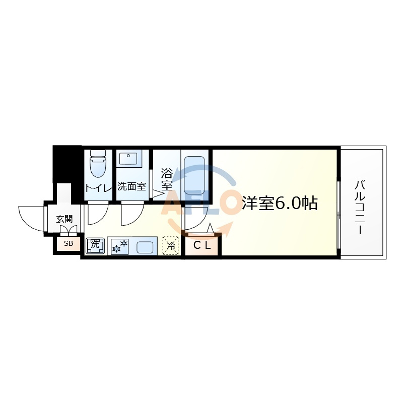 プレサンス緑橋ソレアス　宝栄小学校の間取り|プレサンス緑橋ソレアス　間取り