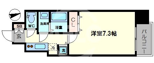 S-RESIDENCE緑橋駅前の間取り|S-RESIDENCE緑橋駅前　間取り