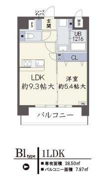 ノブレ梅北の間取り|ノブレ梅北　開放感のある間取り